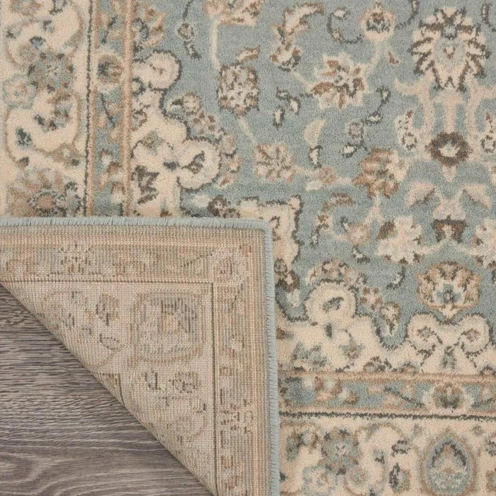 Living Treasures LI15 Aqua/Ivory Rug - Rug & Home