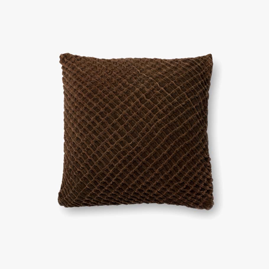 Loloi P0125 Brown Pillow - Rug & Home