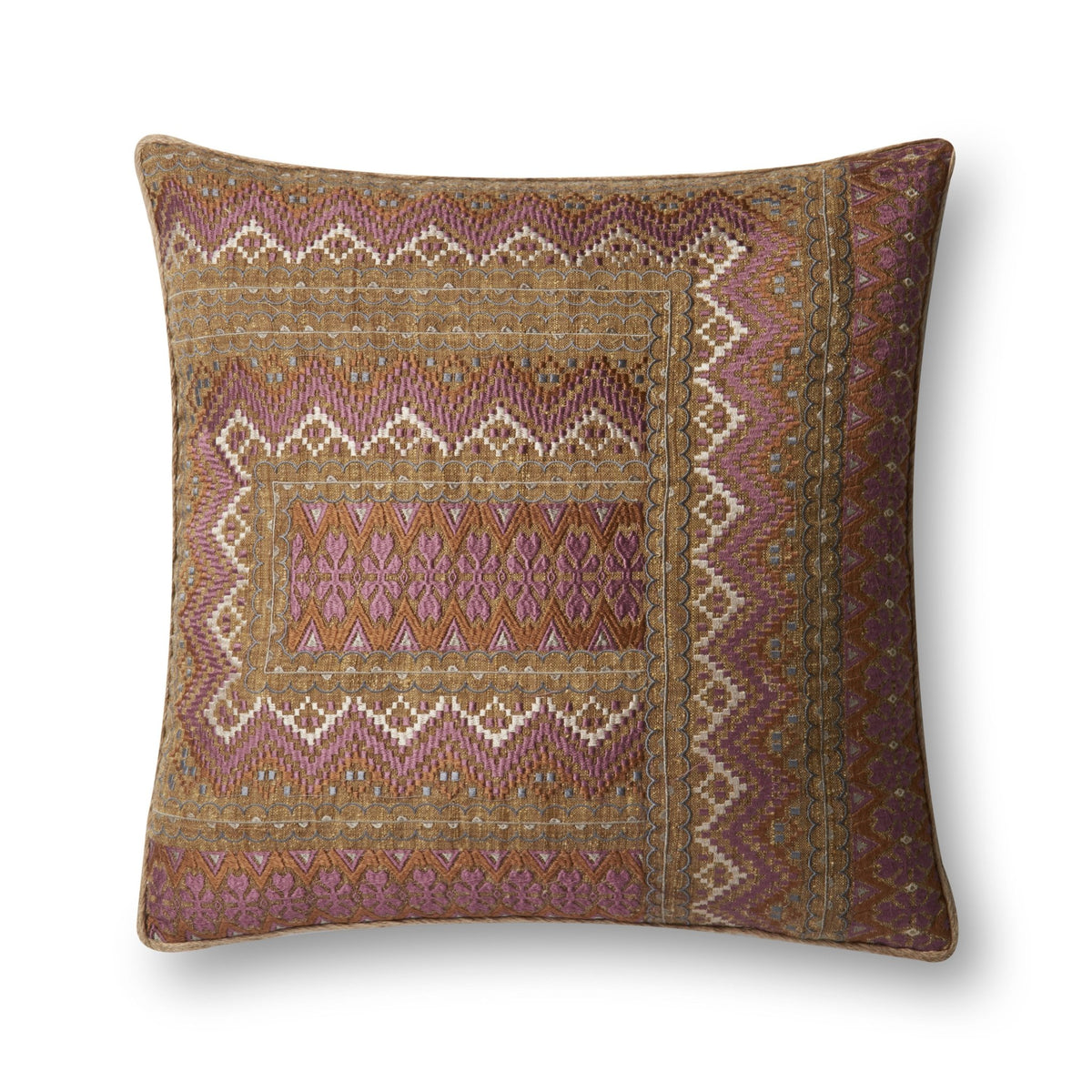 Loloi P0497 Pink/Rust Pillow