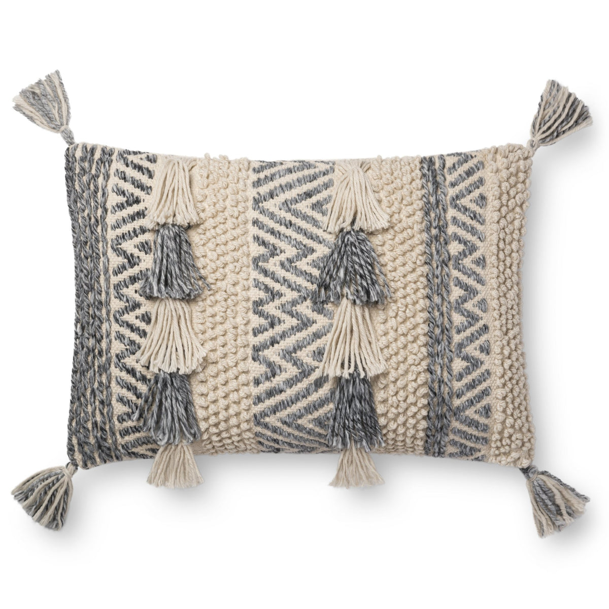 Loloi P0693 Natural/Grey Pillow