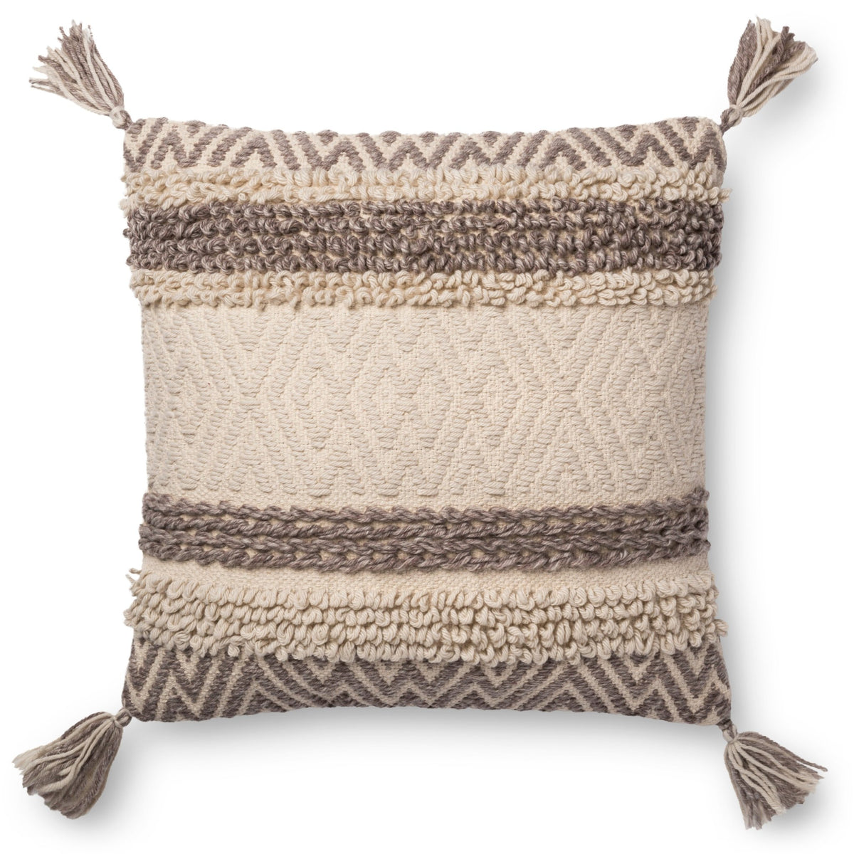 Loloi P0705 Natural/Brown Pillow