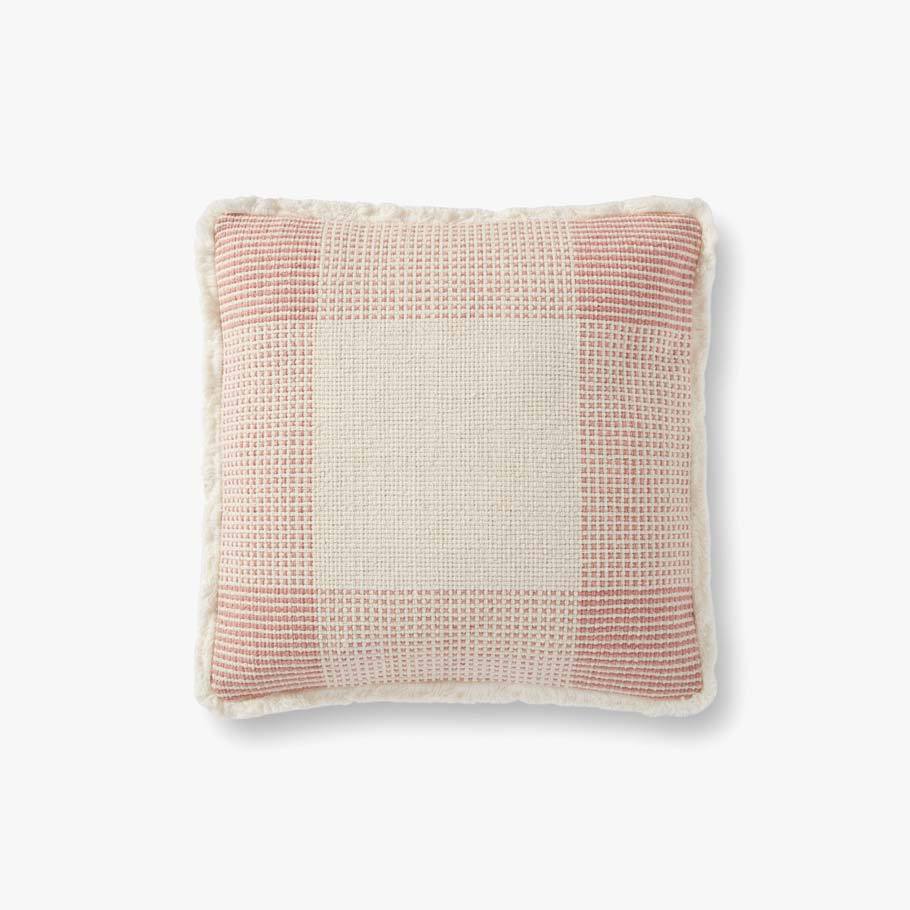 Loloi P0917 Natural/Pink Pillow