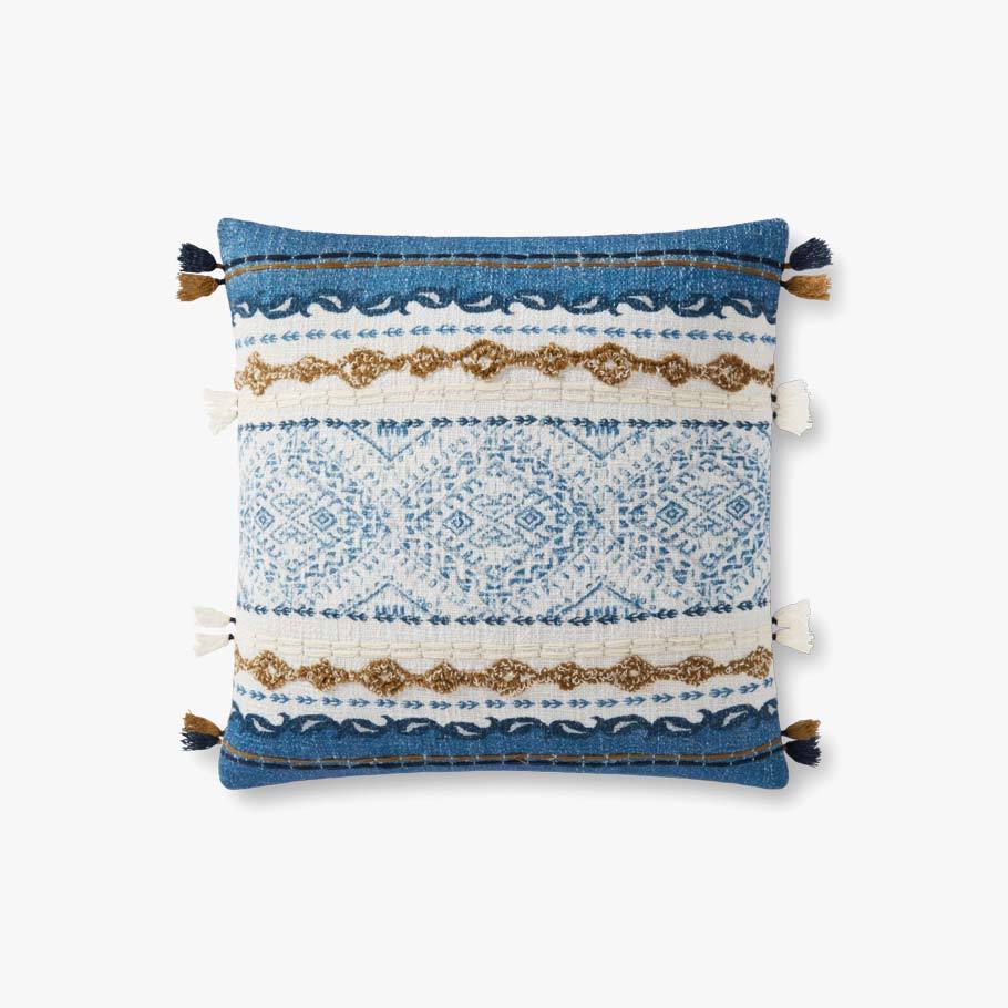 Loloi P0930 Blue/Natural Pillow