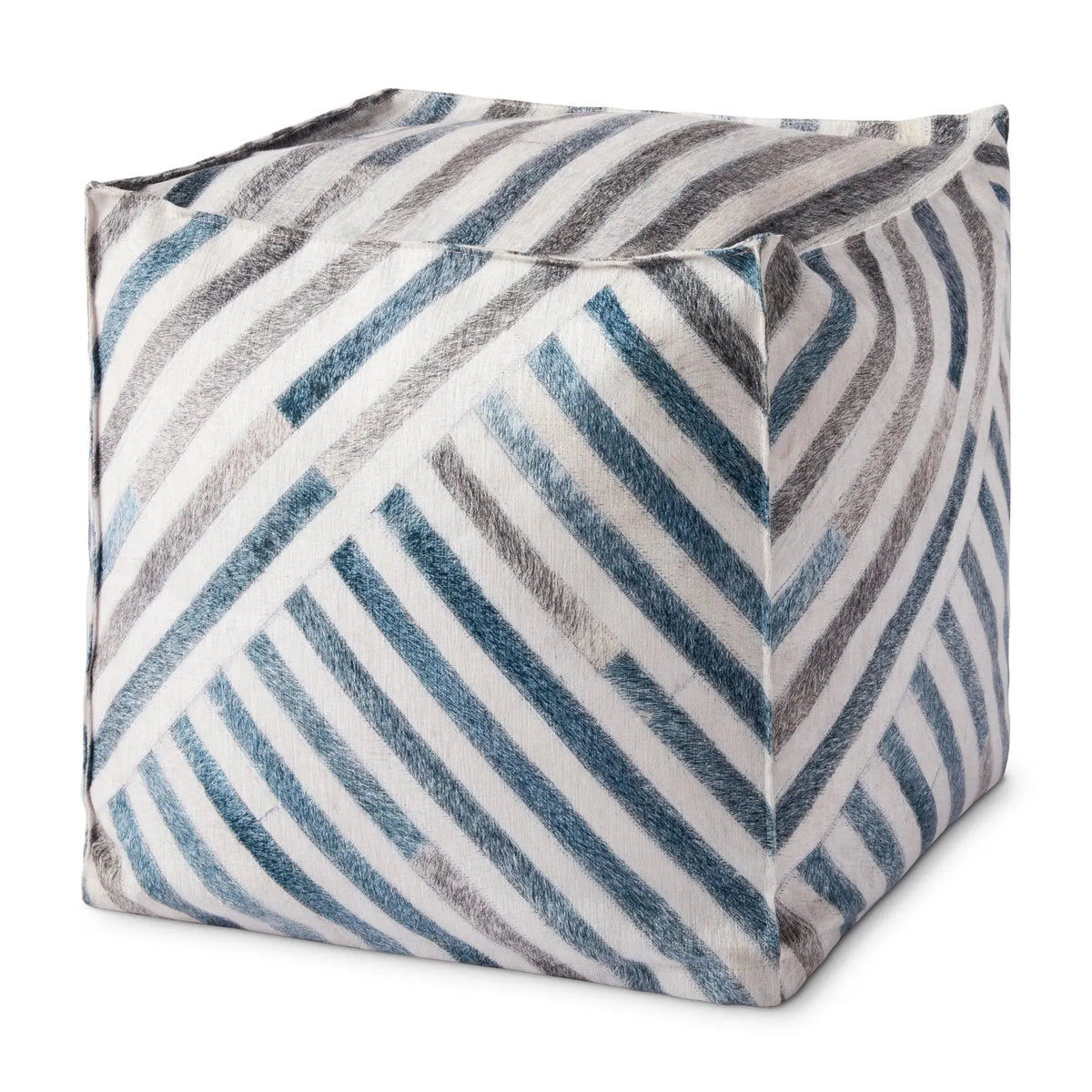 Loloi Pf0003 Ivory/Blue Pouf