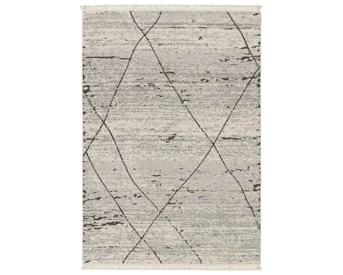 Lore LRE01 Grey/Cream Rug