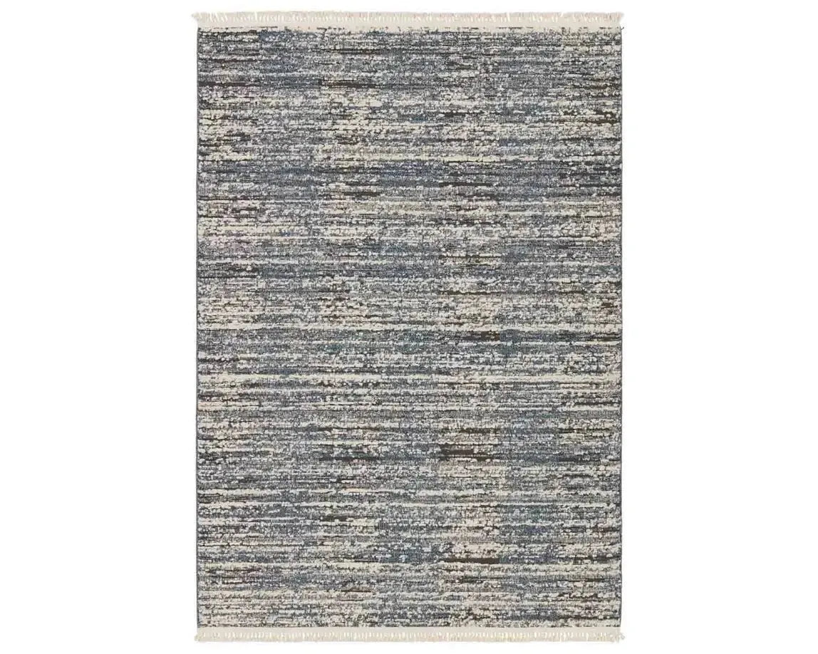 Lore LRE03 Blue/Cream Rug