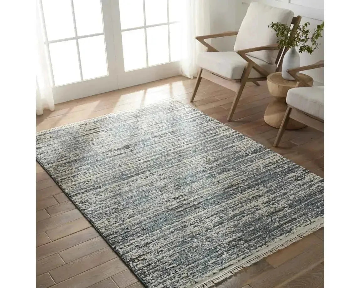 Lore LRE03 Blue/Cream Rug