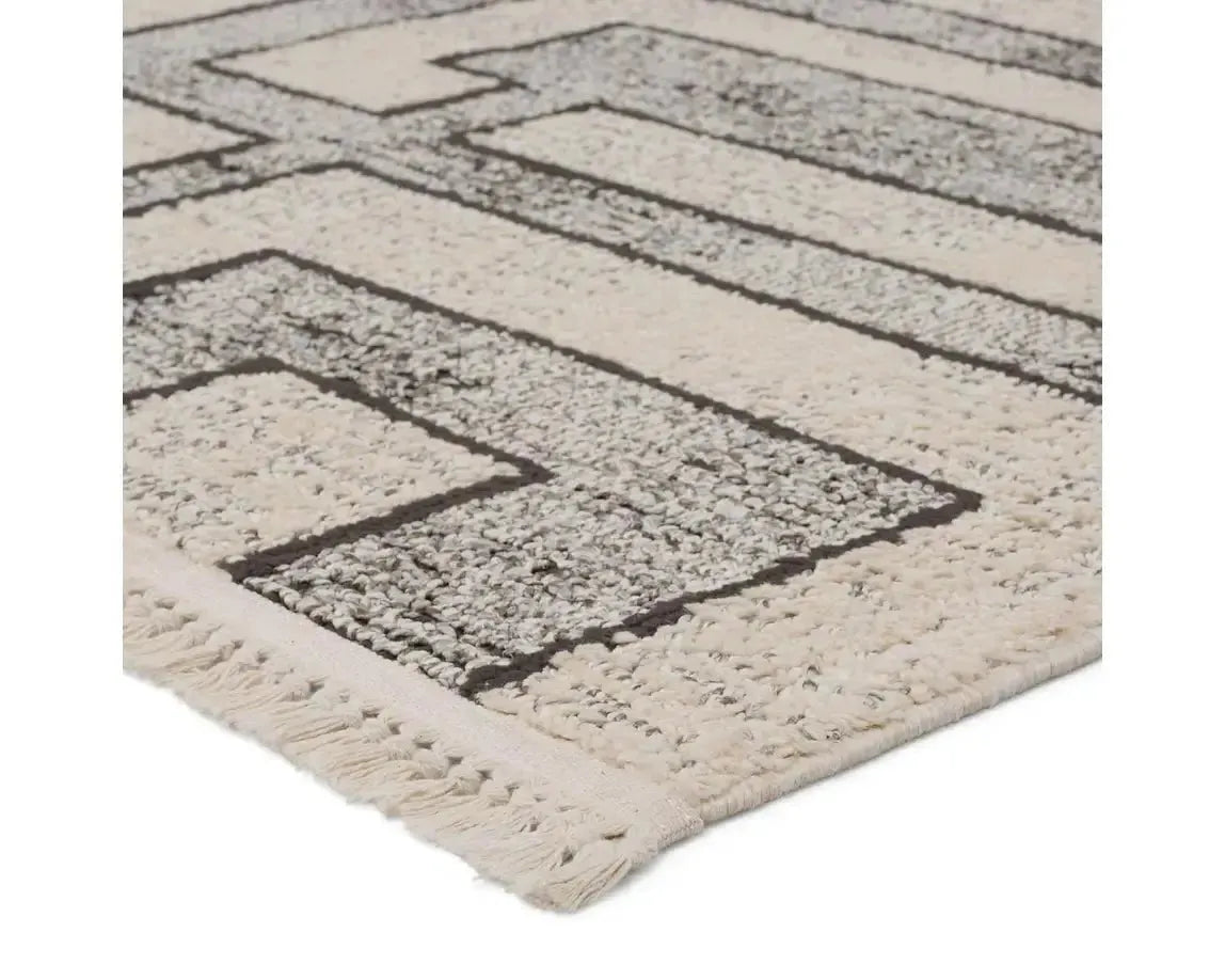 Lore LRE05 Grey/Cream Rug