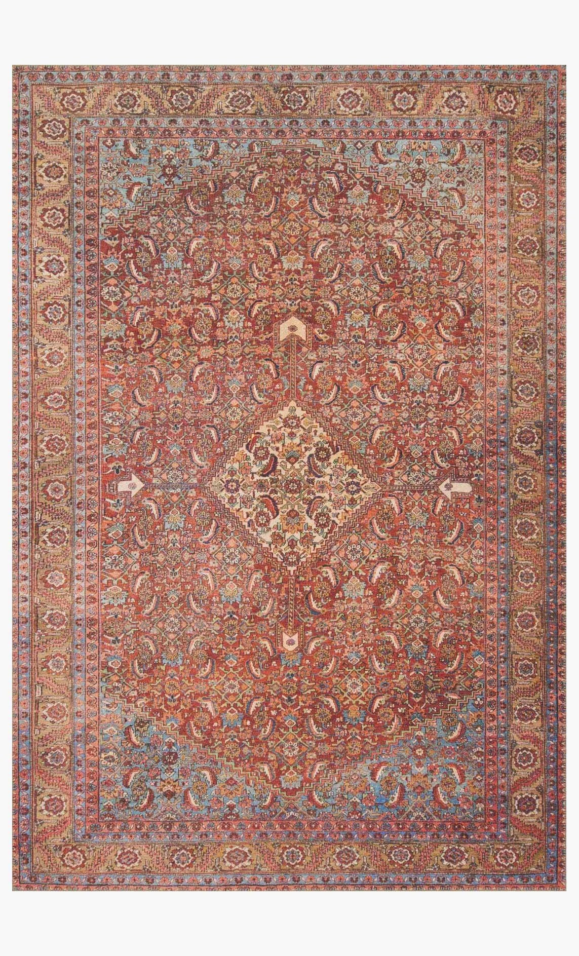 Loren LQ 06 Red / Multi Rug - Rug & Home