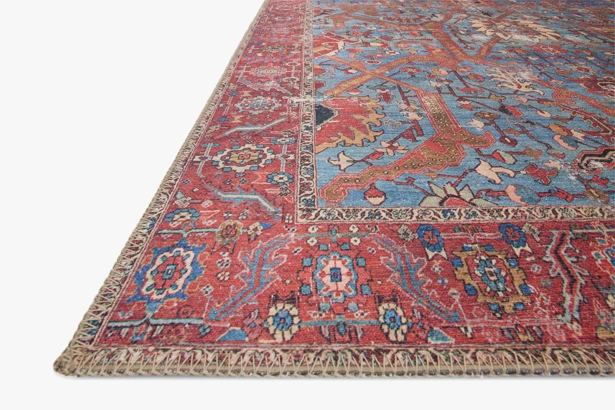 Loren LQ 10 Blue / Red Rug - Rug & Home