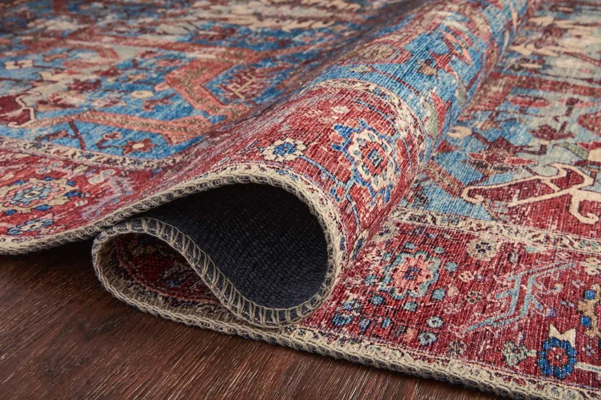 Loren LQ 10 Blue / Red Rug - Rug & Home