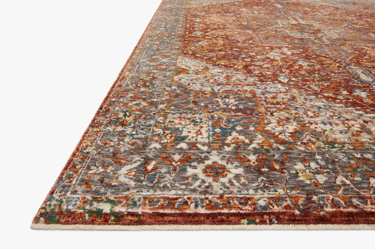 Lourdes Lou-02 Rust/Multi Rug - Rug & Home