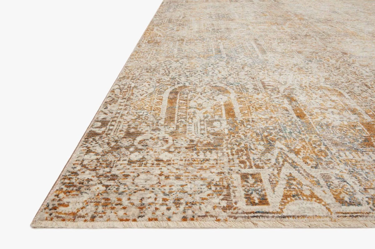 Lourdes Lou-05 Ivory/Orange Rug - Rug & Home