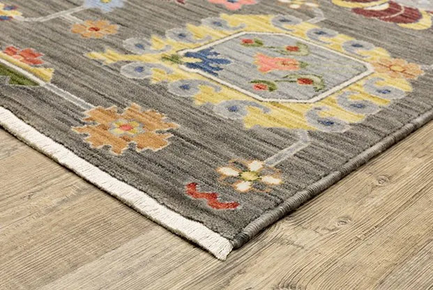 Lucca 8111K Grey/Multi Rug - Rug & Home