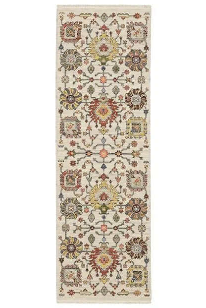 Lucca 8111W Abstract White Rug - Rug & Home