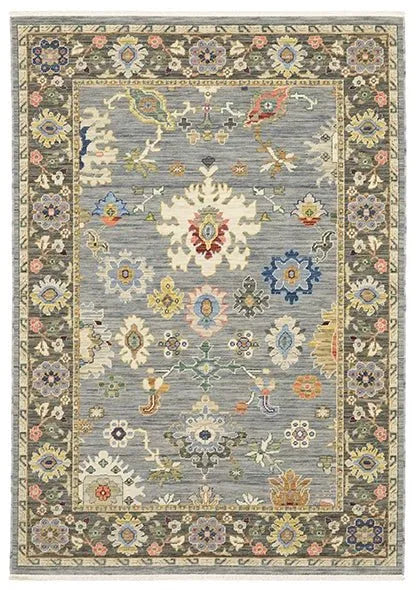 Lucca 846D Blue/Grey Rug - Rug & Home