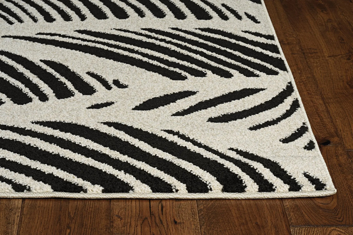 Lucia 2770 Folia Black/White Rug - Rug & Home