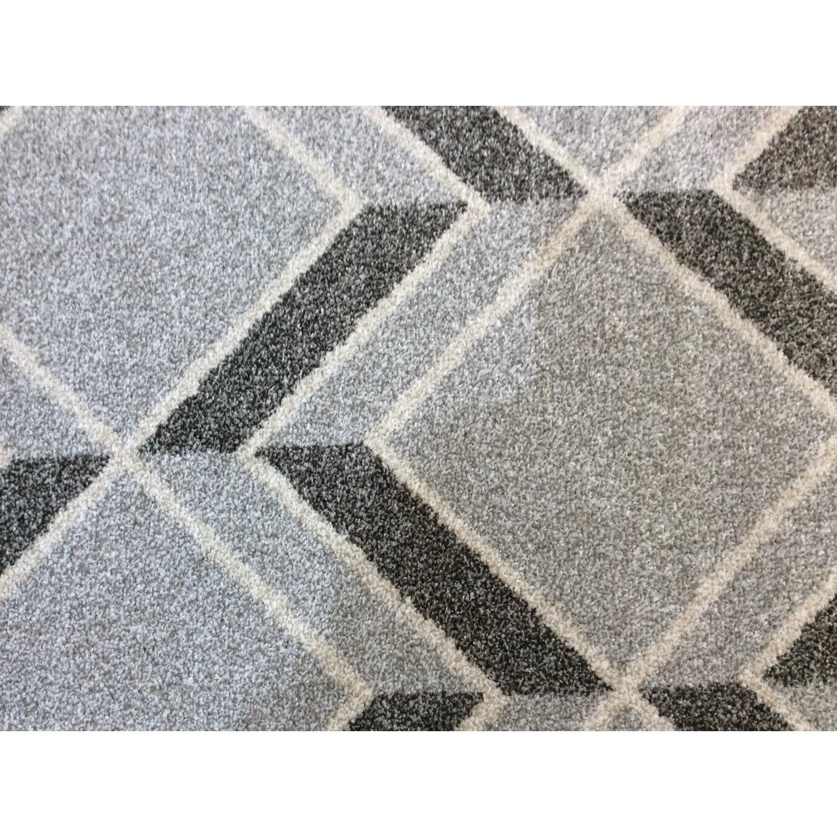 Lucia 2772 Herringbone Grey Rug - Rug & Home