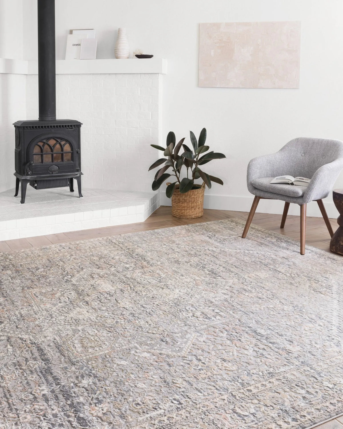 Lucia LUC-01 Grey/Sunset Rug - Rug & Home