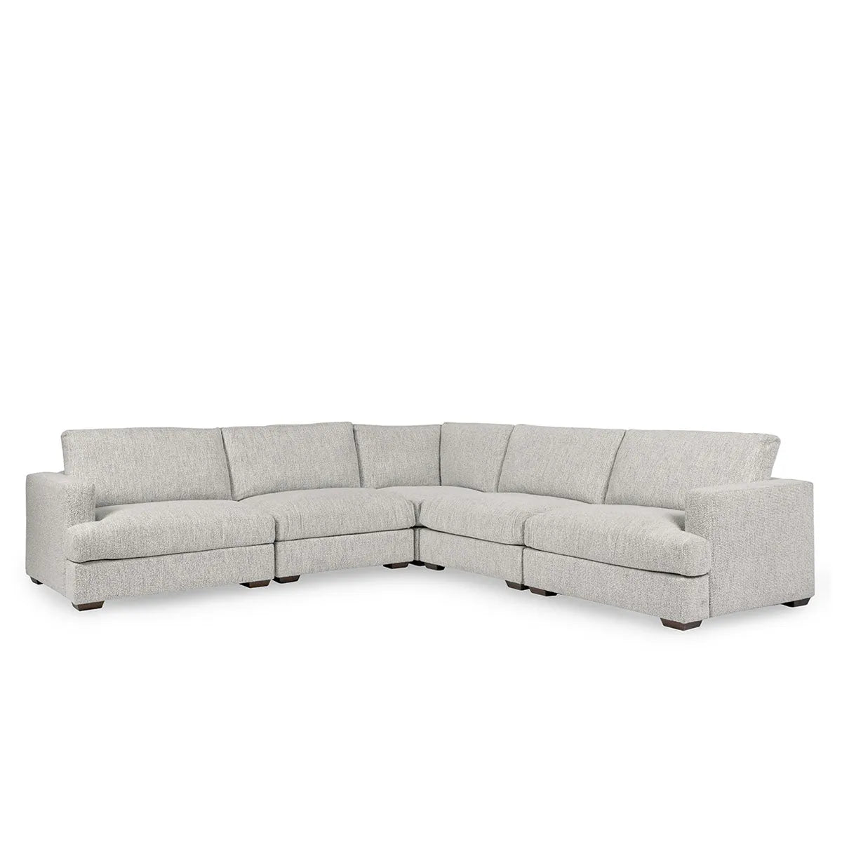 Ludwig Upholstered 5pc Sectional Ivory - Rug & Home