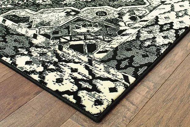 Luna 5603K Black/ Ivory Rug - Rug & Home