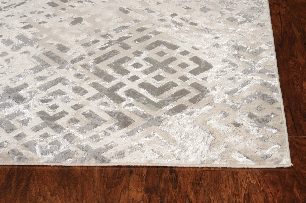 Luna 7124 Dimensions Sand Silver Rug - Rug & Home