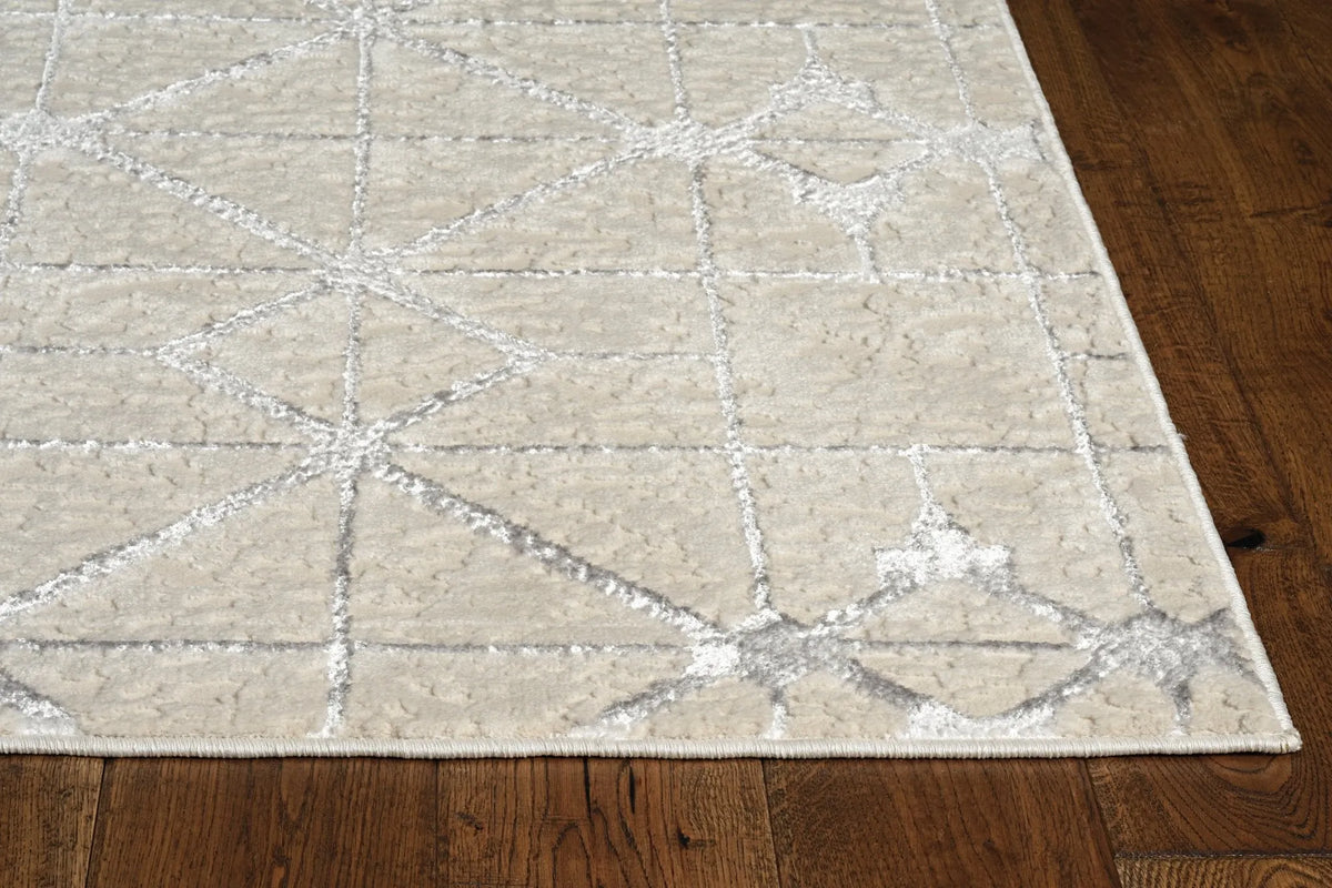 Luna 7128 Elements Ivory/Silver Rug - Rug & Home