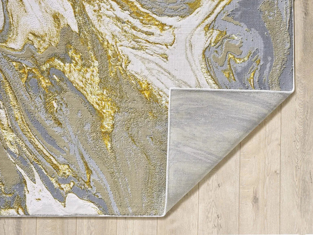 Luna 7149 Gold/Grey Watercolors Rug