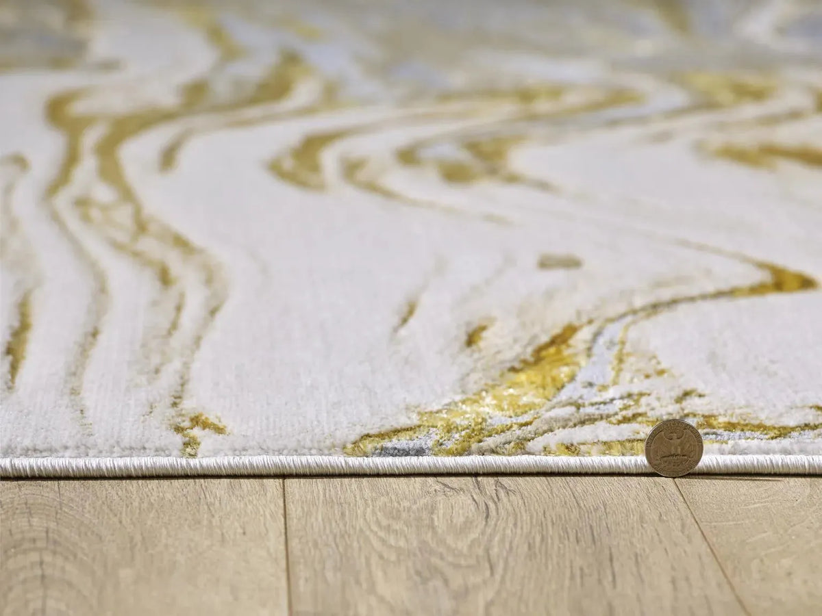 Luna 7149 Gold/Grey Watercolors Rug