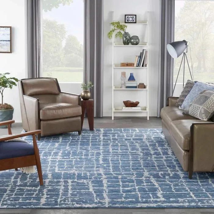 Luna LUN02 Blue/Silver Rug