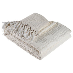 Lux 05291NAT Natural Throw Blanket - Rug & Home