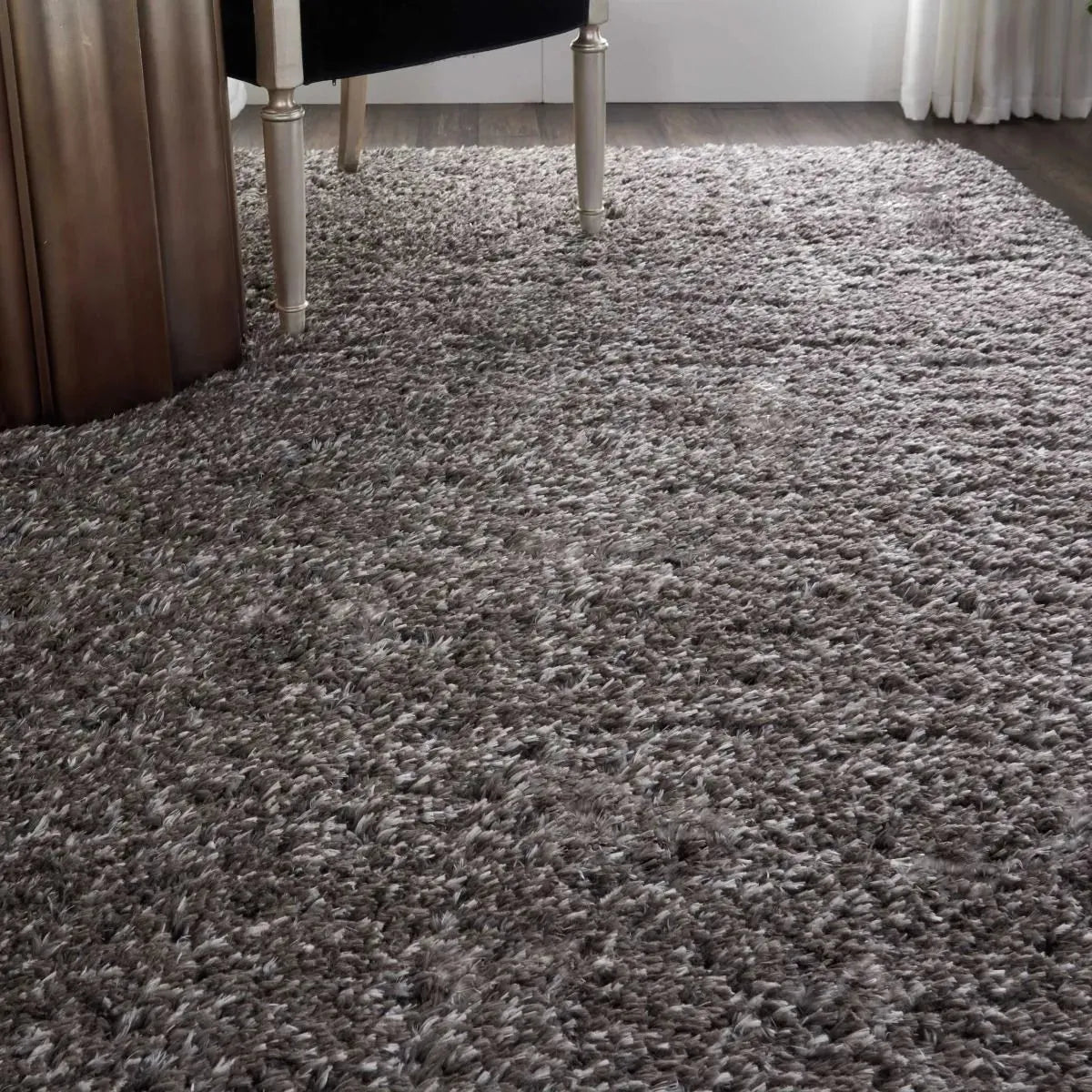Luxe Shag LXS01 Charcoal Grey Rug