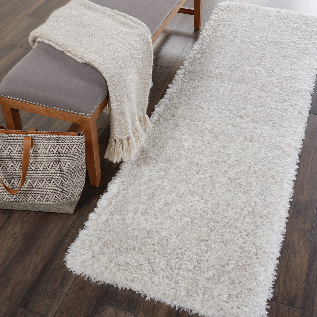 Luxe Shag LXS01 Light Grey Rug - Rug & Home