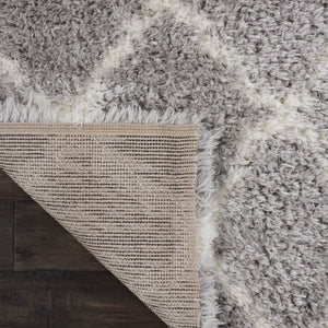 Luxe Shag LXS02 Grey/Ivory Rug - Rug & Home