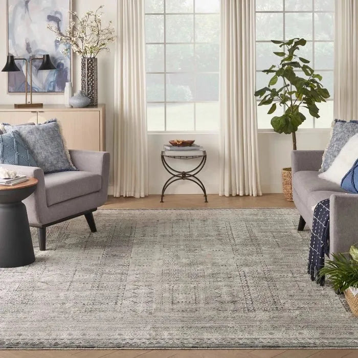 Lynx LNX06 Ivory/Blue Rug - Rug & Home