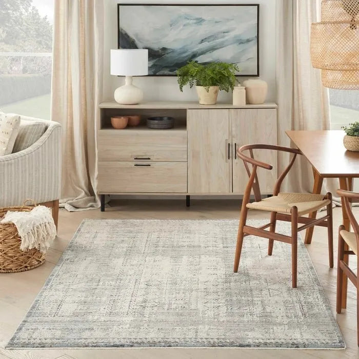 Lynx LNX06 Ivory/Blue Rug - Rug & Home