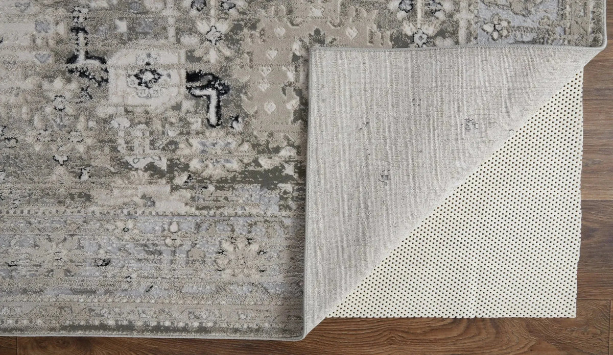 Macklaine MCK39FUF Grey/Silver Rug