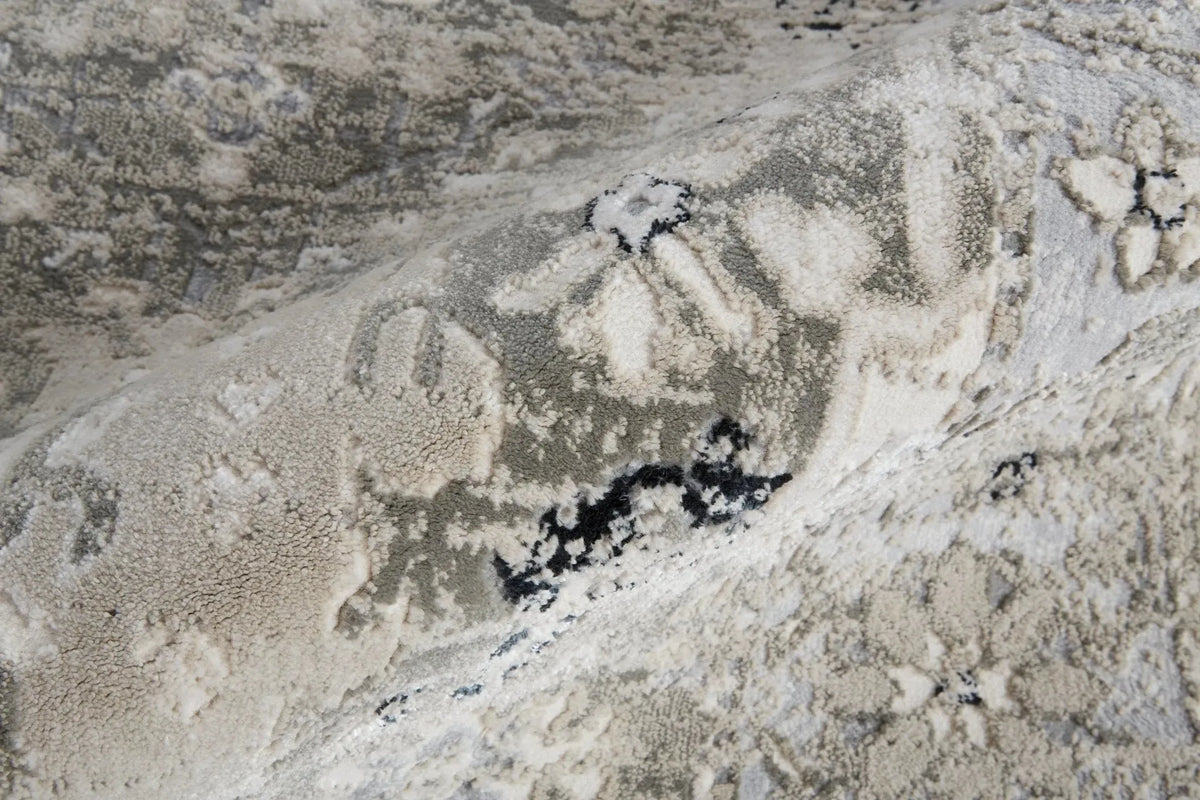 Macklaine MCK39FUF Grey/Silver Rug