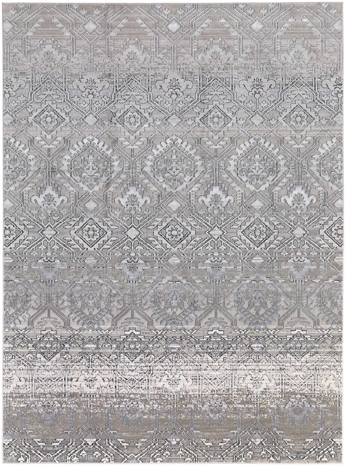 Macklaine MCK39LGF Ivory/Silver Rug