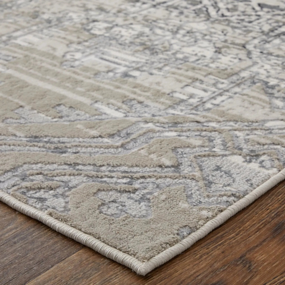 Macklaine MCK39LGF Ivory/Silver Rug
