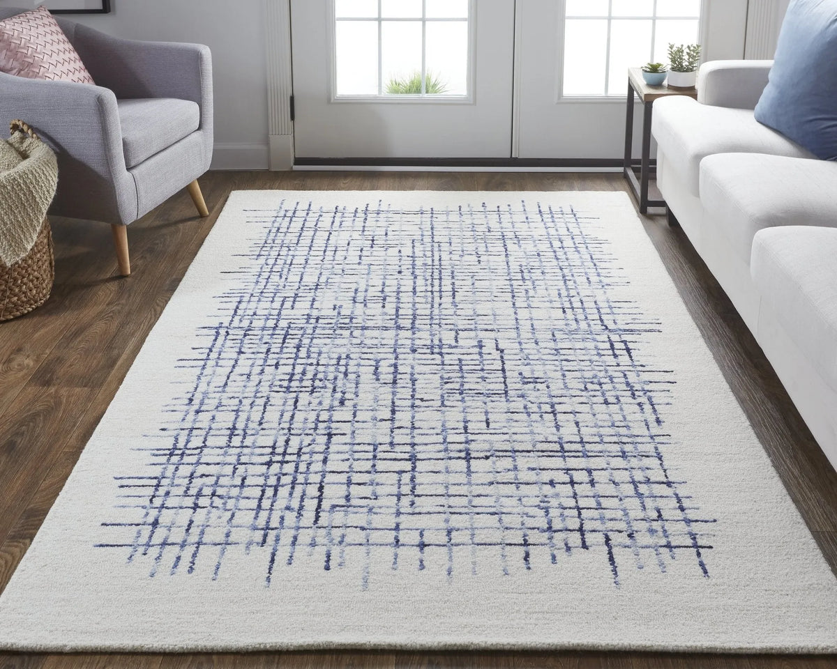 Maddox 8630F Ivory/Blue Rug - Rug & Home