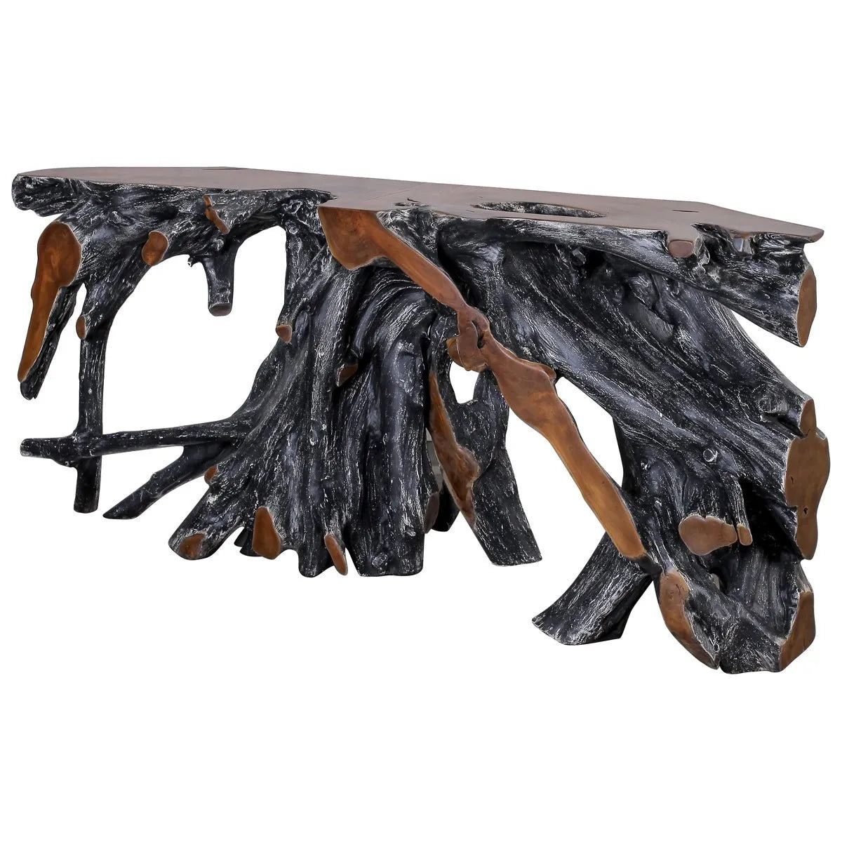 Madeira 71" Root Console Table Black - Rug & Home