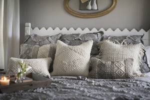 Magnolia Home P0461 Grey/Ivory Pillow - Rug & Home