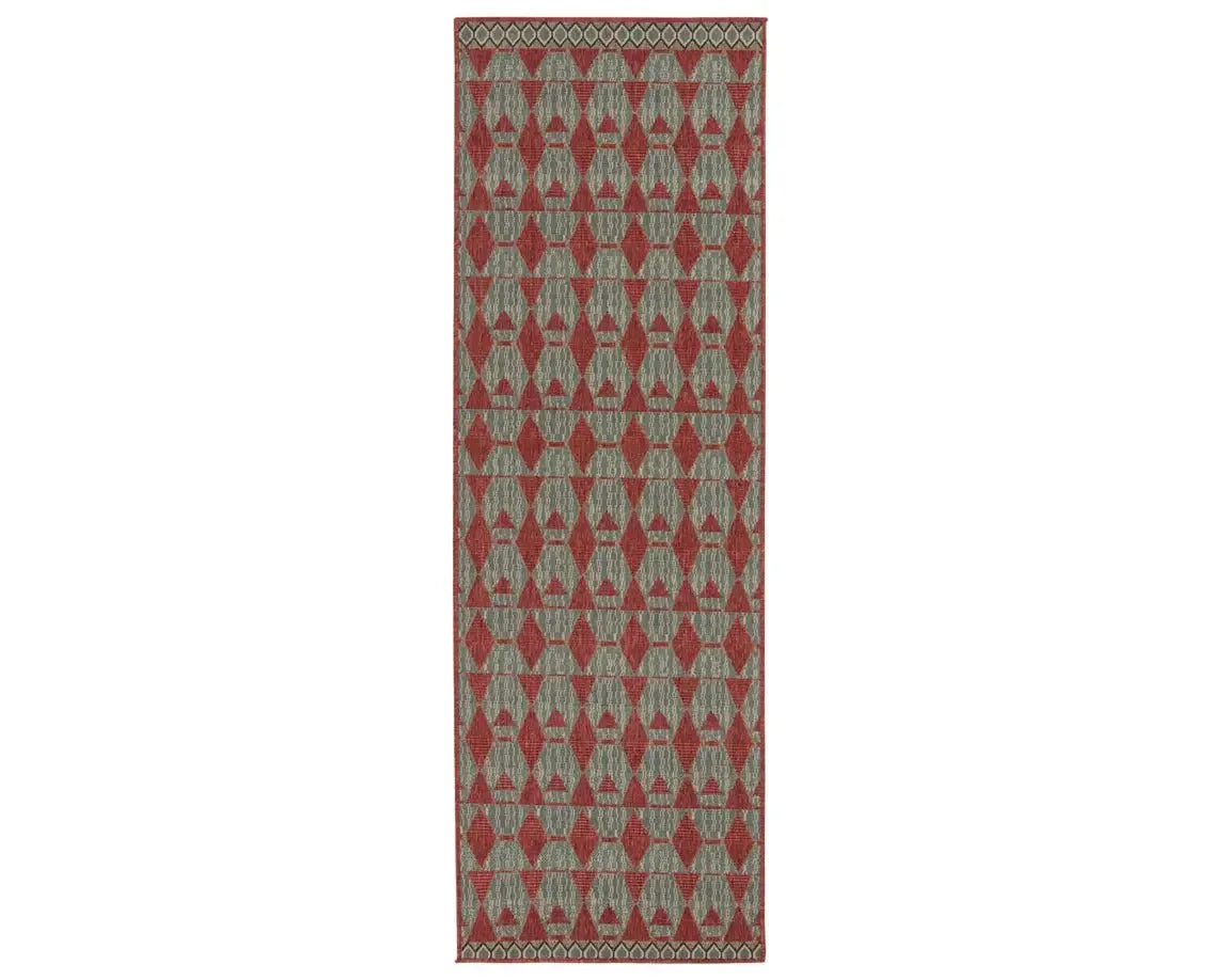 Mahaba MAH01 Red/Taupe Rug - Rug & Home