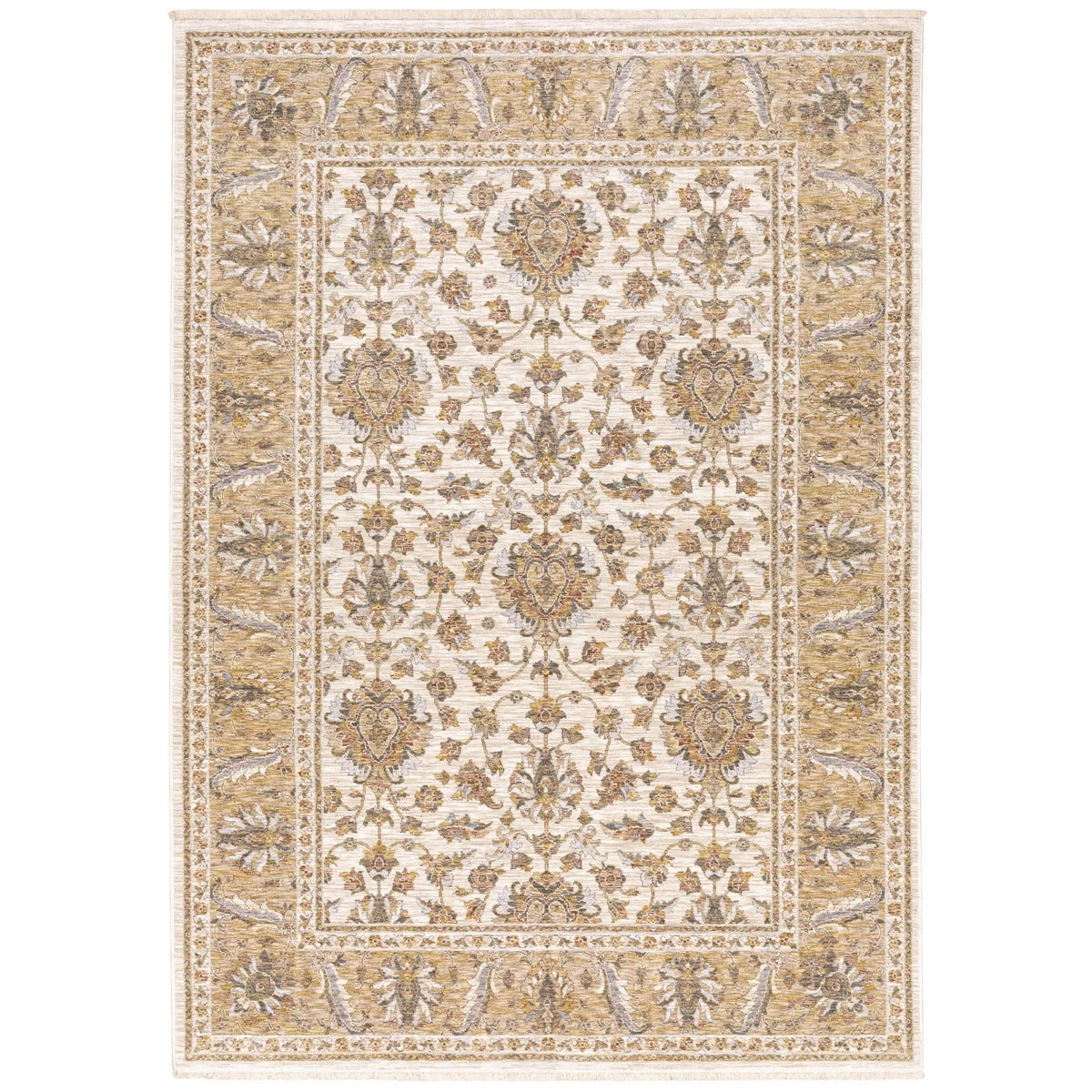 Maharaja 5091W Ivory/Gold Rug - Rug & Home