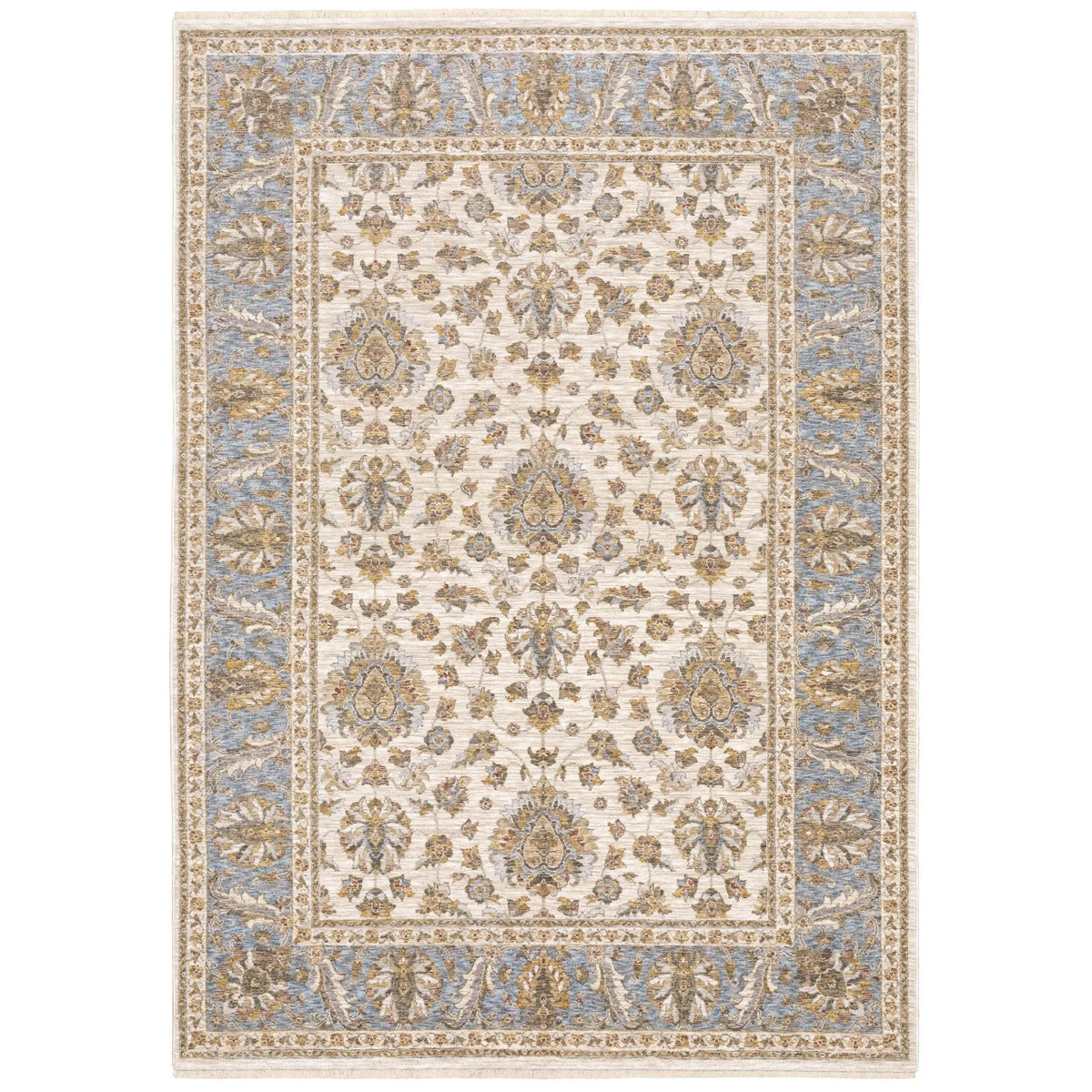 Maharaja 5091Z Ivory/Blue Rug - Rug & Home