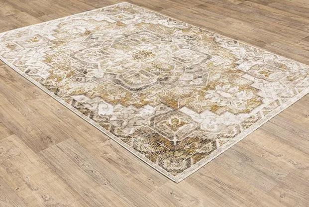 Maharaja 661C Gold Ivory Rug - Rug & Home