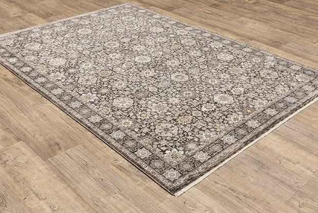 Maharaja 71N Charcoal/Ivory Rug - Rug & Home