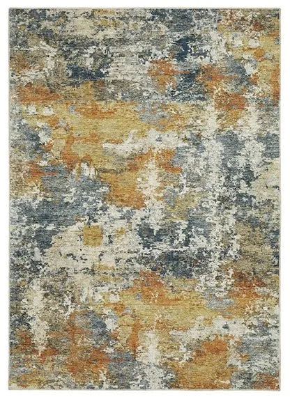 Malibu MAL05 Blue/Gold Rug - Rug & Home