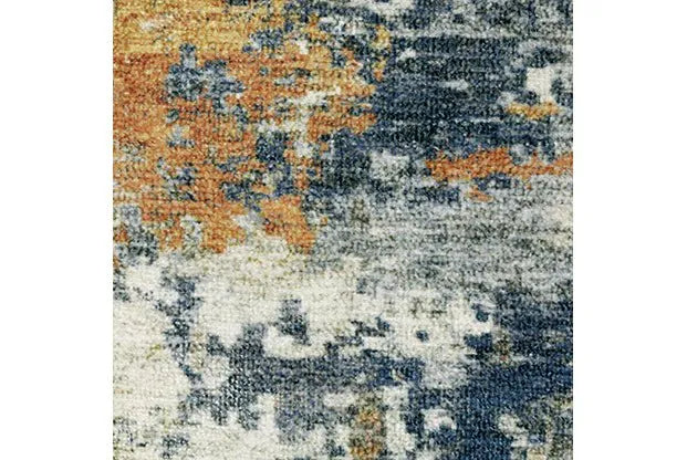 Malibu MAL05 Blue/Gold Rug - Rug & Home